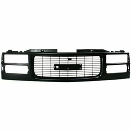 For GMC Sierra 1500/2500 1999-2002 Grille | Gloss Black | w/Composite Type Headlight | GM1200357 | 12375422