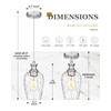 Audickic Pendant Lights Kitchen Island, Modern Brushed Nickel Hanging Lights