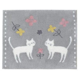 OKA Easy Dry Bath Mat, Mint, Approx. 18.9 x 23.6 inches (48 x 60 cm), Gray (Water Absorbent, Quick Drying, Foot Wipe Mat, Antibacterial, Odor Resistant, Anti-Slip)