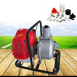 TBVECHI 43CC 2-Stroke Air Cooled Single Cylinder Gasoline Water Pump, Industrial Water Pump Air-Cooled Gasoline High Pressure Pump for Irrigation Pool, Landscaping or Gardening Irrigation