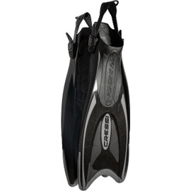 Cressi Palau Adjustable Open Heel Fins, Black/Titanium, M/L