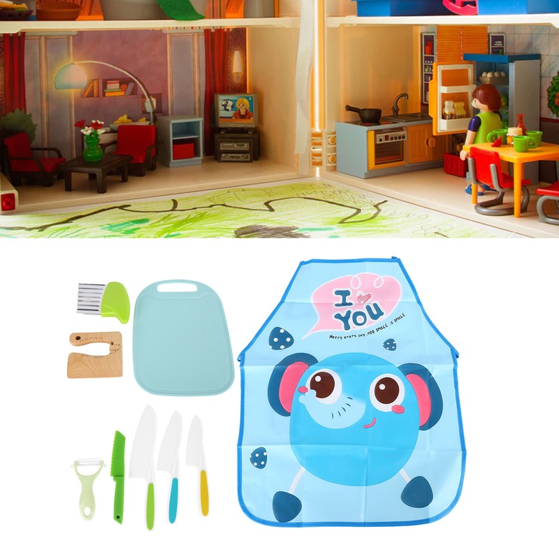 Kids Baking Knife Set Paring Knife Cutting Board Potato Chipper