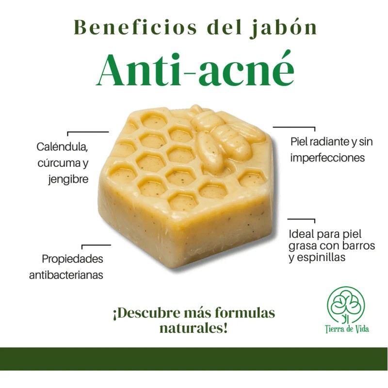 Jabón Anti Acné Barros Y Espinillas Piel Grasa Terapéutico