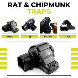 Rat Trap Set - Fast Kill Indoor & Outdoor Solution for Large Rats & Mice - Comes with 2 Gloves & User Manual for Easy Setup - Ultimate Choice