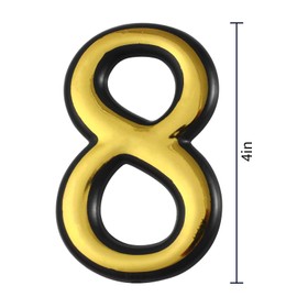 Mailbox Numbers 0-9, Door Address Number Stickers for House/Apartment/Floor,10 Pack 0-9. (4 Inches, Gold)