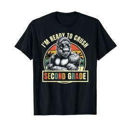 Back To School I'm Ready To Crush Second 2nd Grade Bigfoot T-Shirt