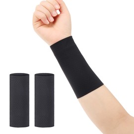 MIAODAM Wristband, Thin, Baseball, Long, Cool, Summer, Ice Band, Cooling Band, Breathable, Stretchy, Sweat Absorbent, Quick Drying, Stylish (4.7 inches (12 cm), Black)