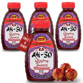Ah-So Chinese-Style Dipping Sauce – 4 Pack (4 × 15 oz Squeeze Bottles) | Sweet & Tangy Sauce for Egg Rolls, Dumplings & Appetizers; Great Marinade & Glaze.