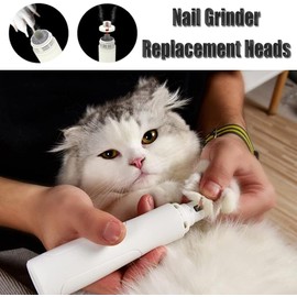 XUEQXYYF 4 Pcs Pet Nail File replacement heads,Trimmer Tips for Pet Nails, stress-free pampering for your doted pet