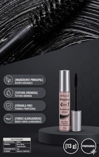 GAERO GLOBAL SOLUTION Mascara para Pestañas Rimel Microfibras 4 en 1 Prose 13g - 2 Piezas