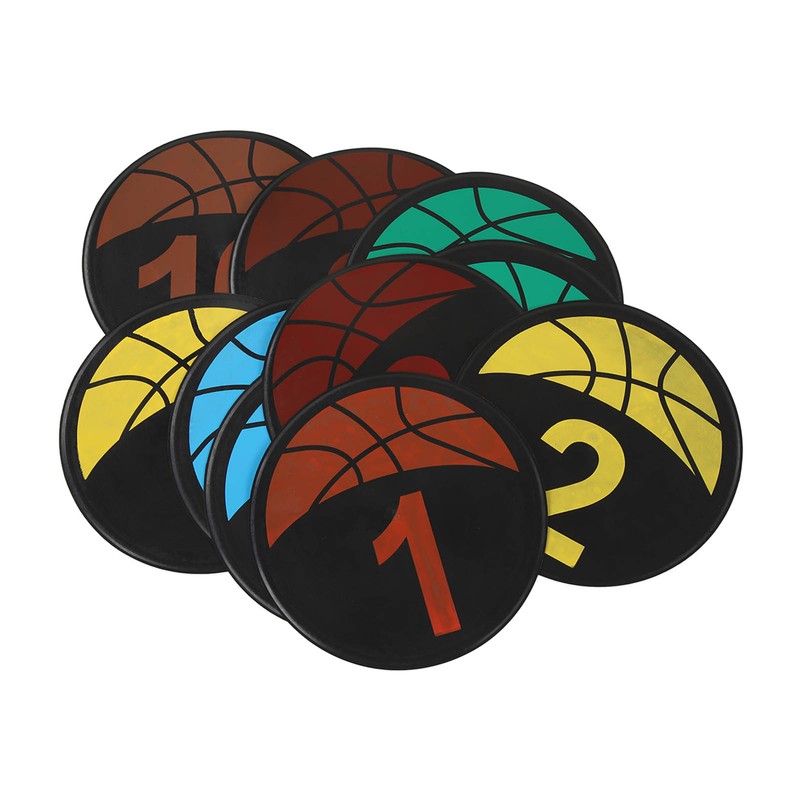 Flat Cones Spot Markers Numbered Floor Spot Markers Set Soccer