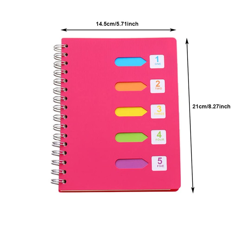120 Sheets A5 Wirebound Notebook, 8.2x5.7 Inch Hardcover Spiral Notebook