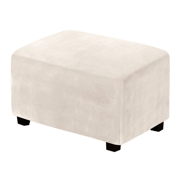H.VERSAILTEX H.VERSAILTEX Ottoman Covers Slipcover Rectangle Real Velvet Plush 1