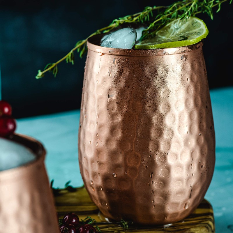 Kosdeg Copper Cups - 16 Oz Set of 4 -