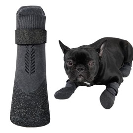 ABIXIEYQ 2-in-1 Dog Shoes & Socks | Breathable Adjustable Paw Protector Boots for Hot Pavement, Winter Snow & Hardwood Floors | Anti-Slip Dog Booties for Large Medium Small Dogs (L)