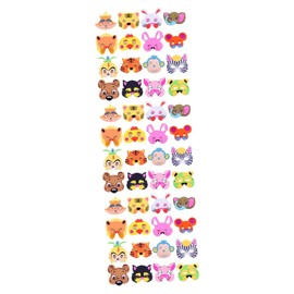Vaguelly 3sets Cartoon Animal Masks Kids Fun Masks for Birthday Parties Preschool Educational Toys Kids Costumes 16pcs*3