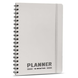 Hardcover Undated Monthly Planner 2025-2026 - 18 Month Monthly Calendar Planner Book for School, Office and Home - Blank Monthly Planners for Goals, Tasks and Dates - B5 Beige