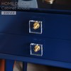 JEREVER 2 Pack Acrylic Knobs Large Size Crystal Brass Drawer