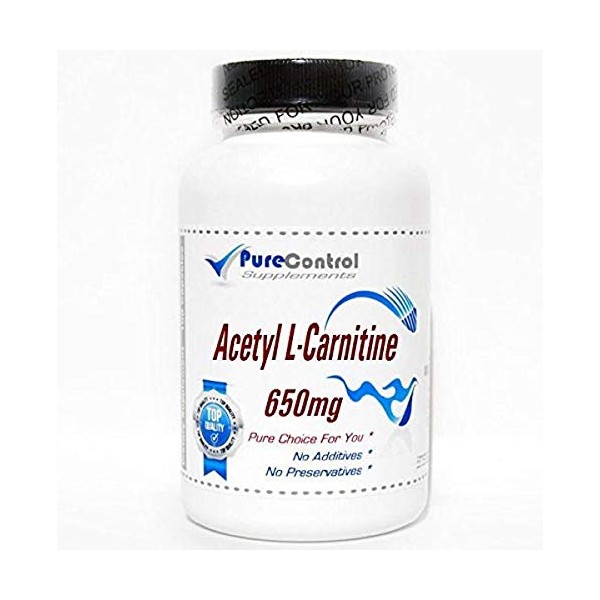 Acetyl L-Carnitine 650mg // 90 Capsules // Pure // by PureControl Supplements