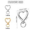 24Pcs Heart Carabiner Clasp for Keys Heart Keychain Clip Hook