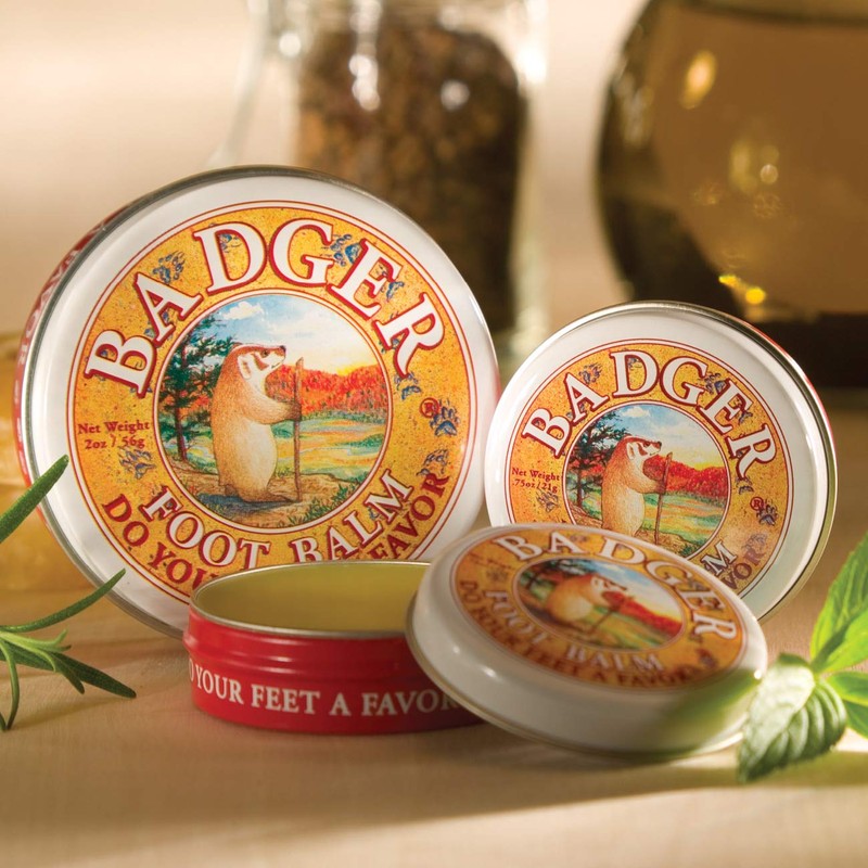 Badger Foot Balm (Peppermint & Tea Tree) [0.75 Ounce Tin]