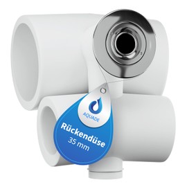 AQUADE Jet Nozzle Water Nozzle for Whirlpool Jacuzzi Diameter 35 mm Bore 20 mm Chrome-Plated Metal