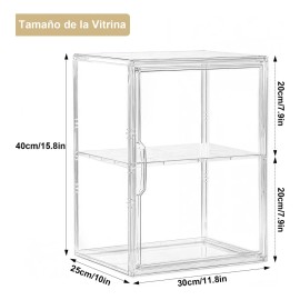 Vitrina Acrílica De 2 Niveles Para Figuras Y Colecciones