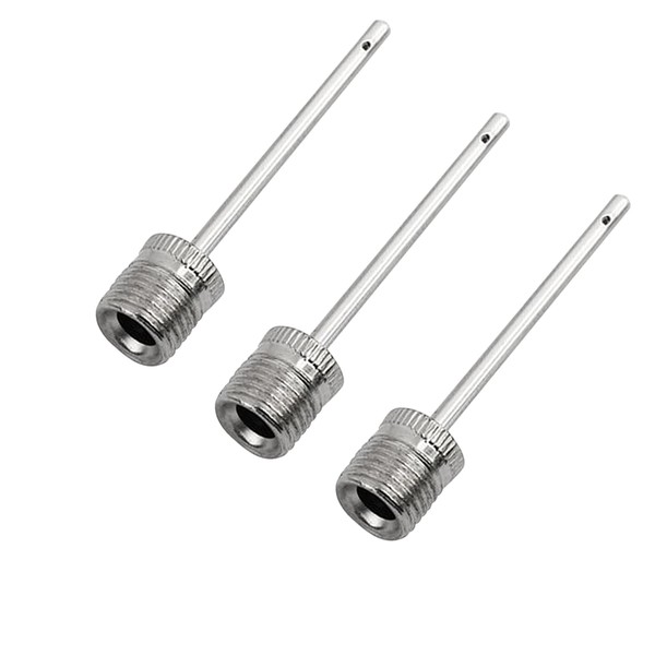 Needle for Inflating Balls (Pack of 3) - Stainless Steel Air Pump Needles - Ideal for Inflating Football, Basketball and All Other Sports Balls - by Mobi Lock