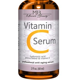 DOUBLE SIZED (2 oz) PURE VITAMIN C SERUM FOR FACE 20 Pure Vegan Hyaluronic Acid Anti Wrinkle, Anti Aging  Repairs Dark Circles, Age Spots  Sun Damage 