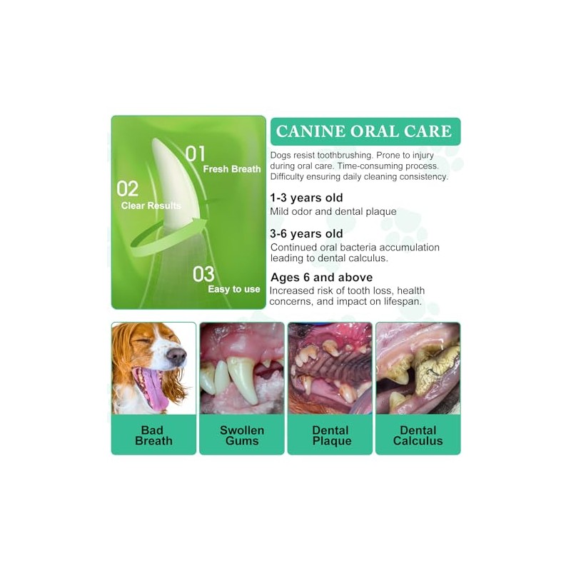 Armoya Polvo Dental Perros Cuidado Eliminación Placa Mal Aliento