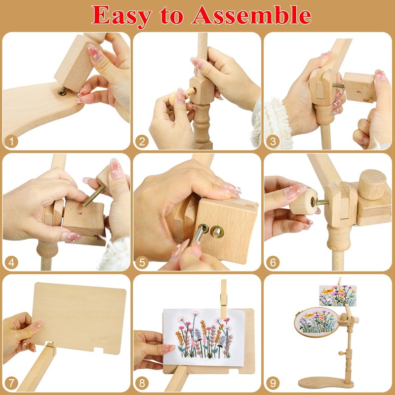Embroidery Frame, 360° Adjustable Cross Stitch Frame, Easy to Use
