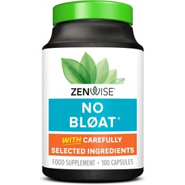 Zenwise No Bloat – Probiotics & Digestive Enzymes Supplement with Ginger, Dandelion & Lactase – Supports Digestion, Relieves Bloating & Gas – 100 Capsules