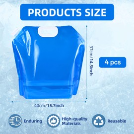 10L Ice Bath Bags Reusable, Portable Bathtub Freezer Water Bags,Large Capacity Cold Plunge Ice Bath Accessories for Sport Camping Riding Mountaineer, Ice Baths at Home,Ice Bath 4pc