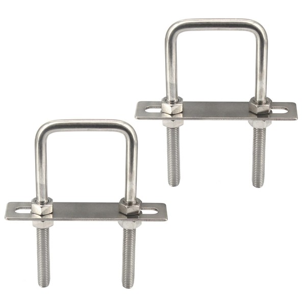 M8x85x120mm 304 Stainless Steel Square U Bolts with Hex Nuts
