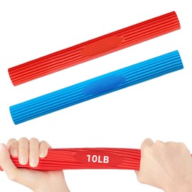 2Pcs Torsion Bending Elastic Resistance Bar,Elastic Resistance Bar For Physical Therapy, Resistance Exercise Torsion Bar For Tennis Elbow,Relieve Tendinitis Pain And Improve Grip Strength (Red、Blue)
