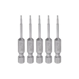 HARFINGTON 5pcs 1/16" Hex Screwdriver Bit SAE 1/4" Hex Shank 2" Length Magnetic S2 Steel Power Drill Bits