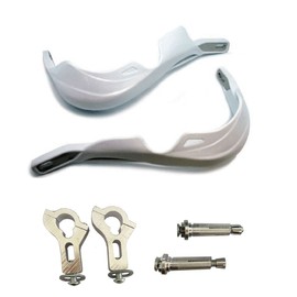 TASWK Universal Knuckle Guard Tech Bush Guard Handguard Aluminum Core Motorcycle Motorcycle (White)