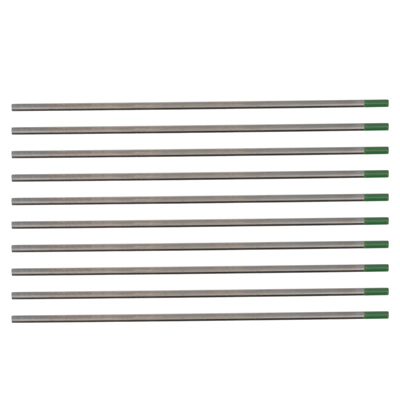 10Pcs TIG Tungsten Electrode WP Green Tip Needles Welding Accessories