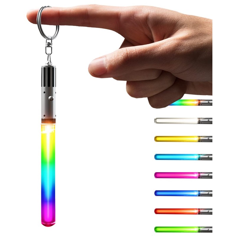 LIGHTSABER KEYCHAIN LED STAR WAR Glowing Light Up Saber 8