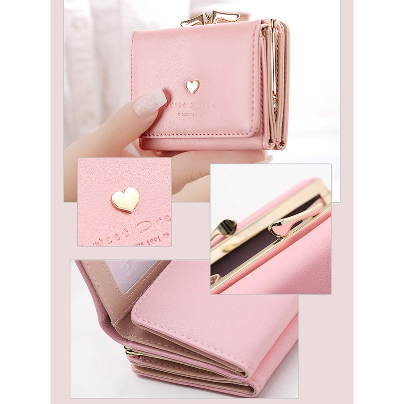 MIKA & MAYA Women's Wallet, Compact, Small, Trifold, Coin Purse,