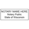 Shiny S-854 Self Inking Notary Stamp Wisconsin (Black Faceplate)