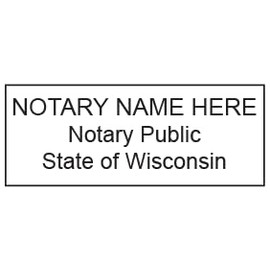 Shiny S-854 Self Inking Notary Stamp Wisconsin (Black Faceplate)