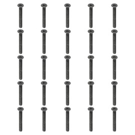 PATIKIL M3 x 25 mm Flat Head Socket Cap Screws, 50 Pack Flat Countersunk Bolts Medium Carbon Steel Hex Socket Drive Machine Screws Full Thread Black Oxide Grade 10.9