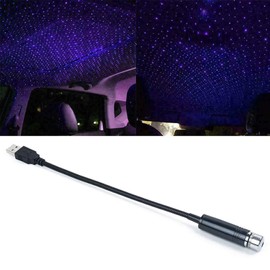 USB Star Night Light for Car, Auto Roof Star Lights, Adjustable Car Interior Ceiling Galaxy Projector Light, Portable Atmospheres Decoration Party Light, Purple