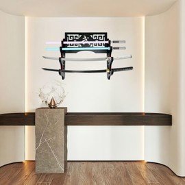 Sword Wall Mount Katana Holder Display Stand Christmas Gift for Full Tang Katana Japanese Sword Tai Chi Sword Lightsaber Long Sword