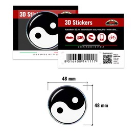 4R Quattroerre.it 14111 3D Sticker Yin Yang 48x48mm