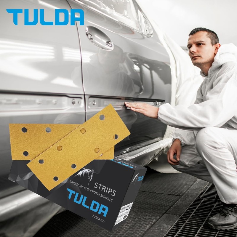 Tulda Sanding Paper Sheets Strips P40 70x198 8 Holes -