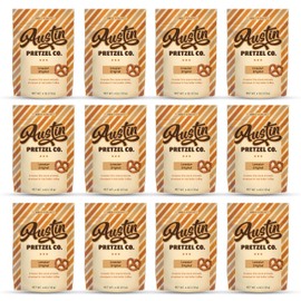 Lonestar Original Sweet & Salty Toffee Pretzels – 4 Oz Bite-Sized Crunchy Snacks Coated in Rich Buttery Toffee & Sea Salt – Texas-Style Bold Flavor, Perfect for Anytime Snacking (Pack of 12)