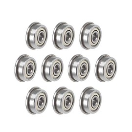 sourcing map F623ZZ Flanged Ball Bearings 3 x 10 x 4 mm Shielded Chrome Steel Bearings Pack of 10