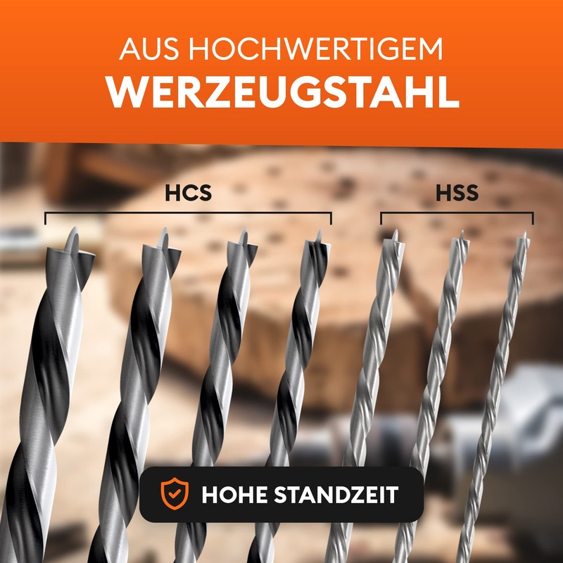 MEISTERGRIFF® Wood Drill Bit Set Long [7 Pieces] - Extra